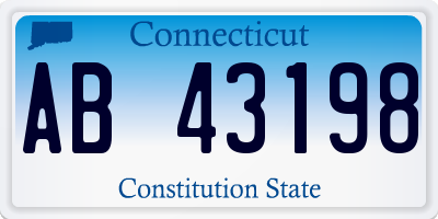 CT license plate AB43198