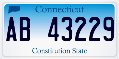 CT license plate AB43229