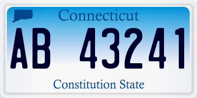 CT license plate AB43241