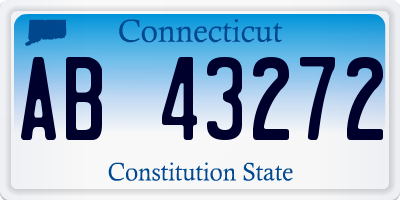 CT license plate AB43272