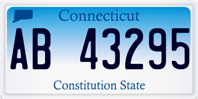 CT license plate AB43295