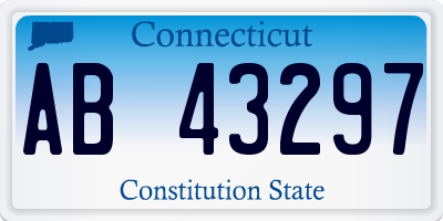 CT license plate AB43297