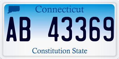 CT license plate AB43369