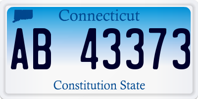 CT license plate AB43373