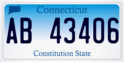 CT license plate AB43406