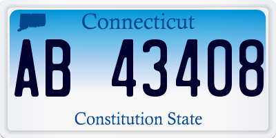 CT license plate AB43408