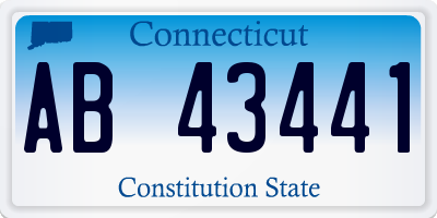 CT license plate AB43441