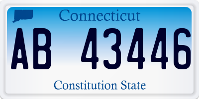 CT license plate AB43446