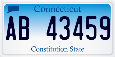 CT license plate AB43459