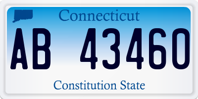 CT license plate AB43460