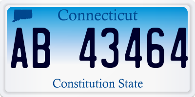 CT license plate AB43464