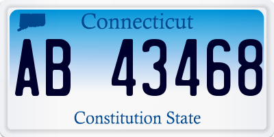 CT license plate AB43468