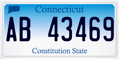 CT license plate AB43469