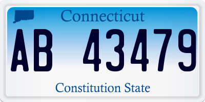 CT license plate AB43479