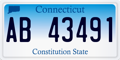 CT license plate AB43491