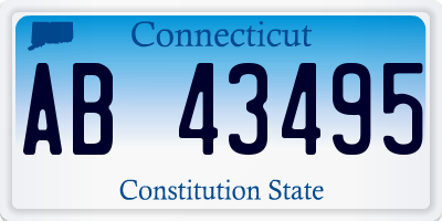 CT license plate AB43495