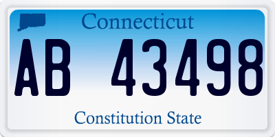 CT license plate AB43498