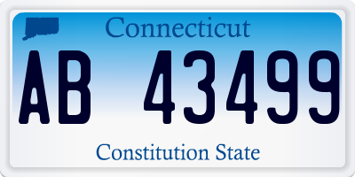 CT license plate AB43499