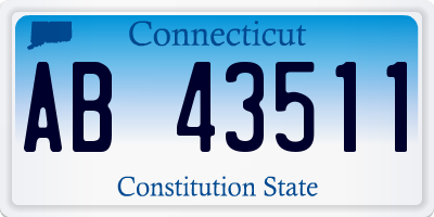 CT license plate AB43511