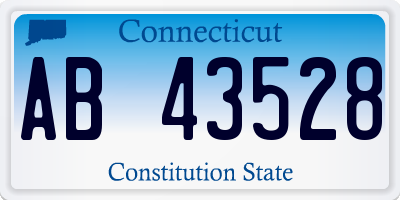 CT license plate AB43528