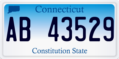 CT license plate AB43529