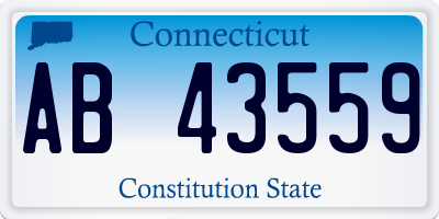 CT license plate AB43559