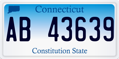 CT license plate AB43639