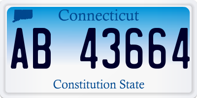 CT license plate AB43664