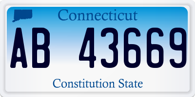 CT license plate AB43669