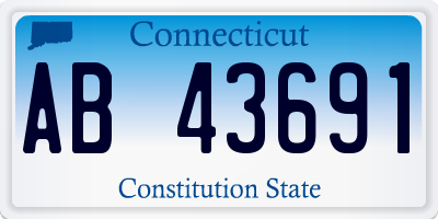 CT license plate AB43691