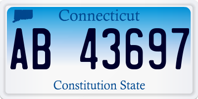 CT license plate AB43697