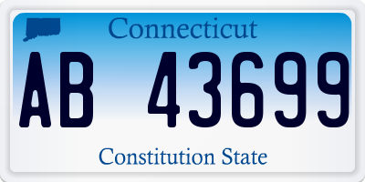 CT license plate AB43699