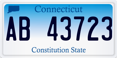 CT license plate AB43723