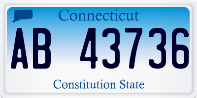 CT license plate AB43736