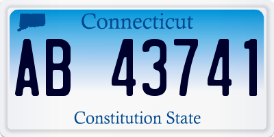 CT license plate AB43741