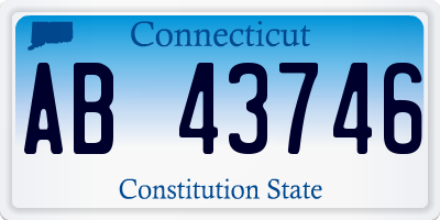 CT license plate AB43746