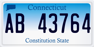 CT license plate AB43764