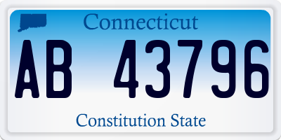 CT license plate AB43796