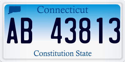 CT license plate AB43813