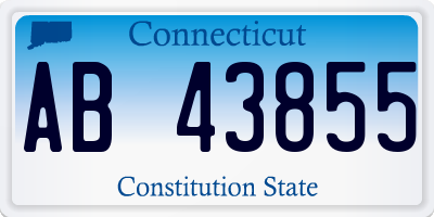 CT license plate AB43855