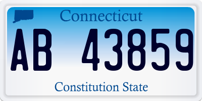 CT license plate AB43859