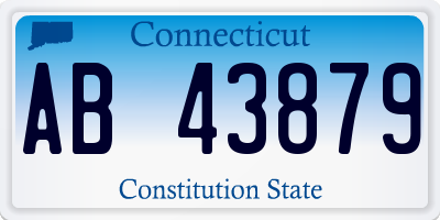 CT license plate AB43879