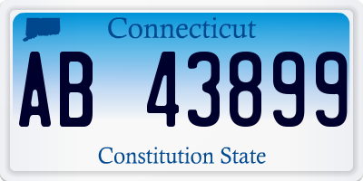CT license plate AB43899