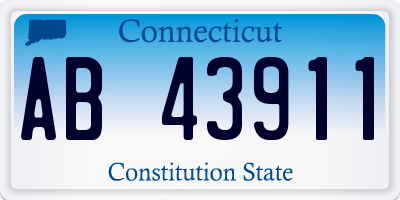 CT license plate AB43911