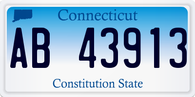 CT license plate AB43913