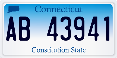 CT license plate AB43941