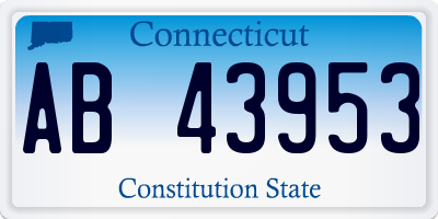 CT license plate AB43953