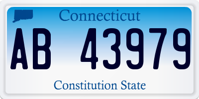 CT license plate AB43979