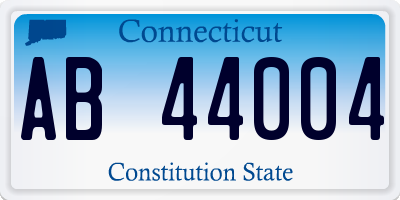 CT license plate AB44004