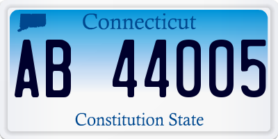 CT license plate AB44005